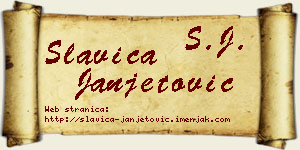 Slavica Janjetović vizit kartica